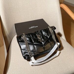 Saint Laurent Black Quilted Shoulder Bag